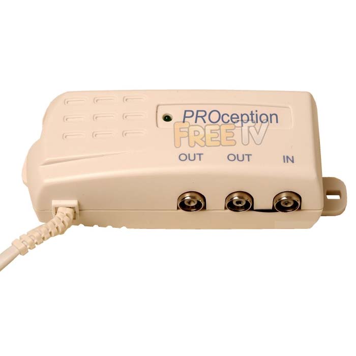 2 Way TV Amplifier for the Distribution of VHF and UHF TV signals