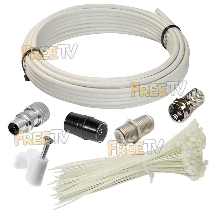 TV Aerial Installation Kit of TV Connectors & Satellite Cable
